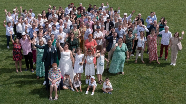 Photographie, Drone, Mariage, Famille, Traditionnel