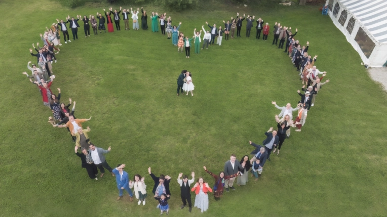 Photographie, Drone, Mariage, Vue du ciel, Traditionnel